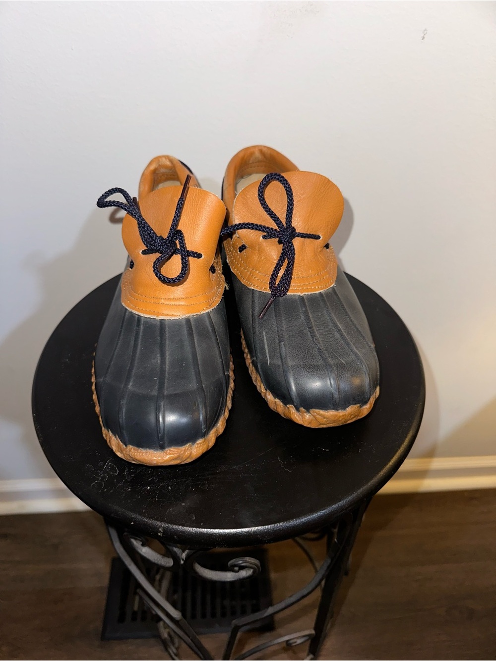 Sporto Two-Tone Waterproof Duck Boots in Brown & Black